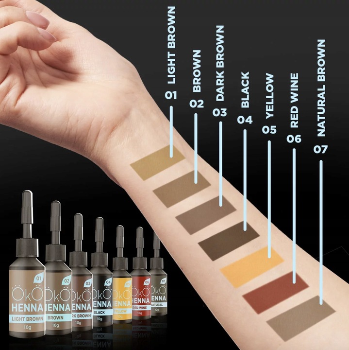 Henna pudrowa do brwi OkO (#03 Dark Brown 5g)