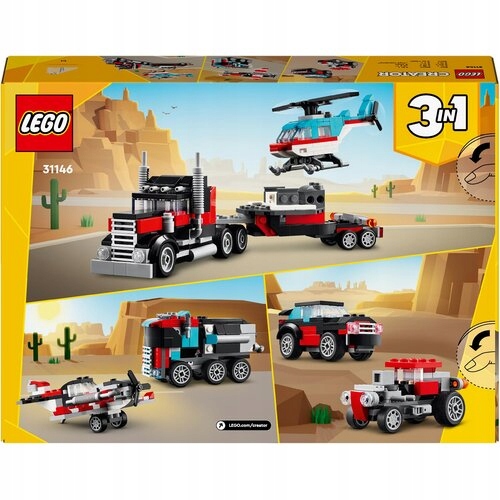 LEGO Creator 3in1 31146 Samochód Ciężarówka helikopter Cysterna SUV Samolot