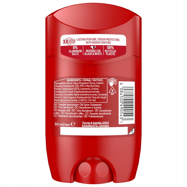 Old Spice Original Dezodorant męski w sztyfcie, 6 x 50 ml, 48h świeżości