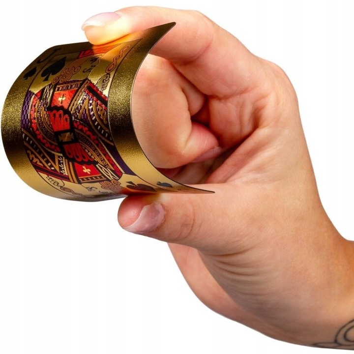 KARTY DO GRY 100% PLASTIK - CZARNE / SREBRNE POKER