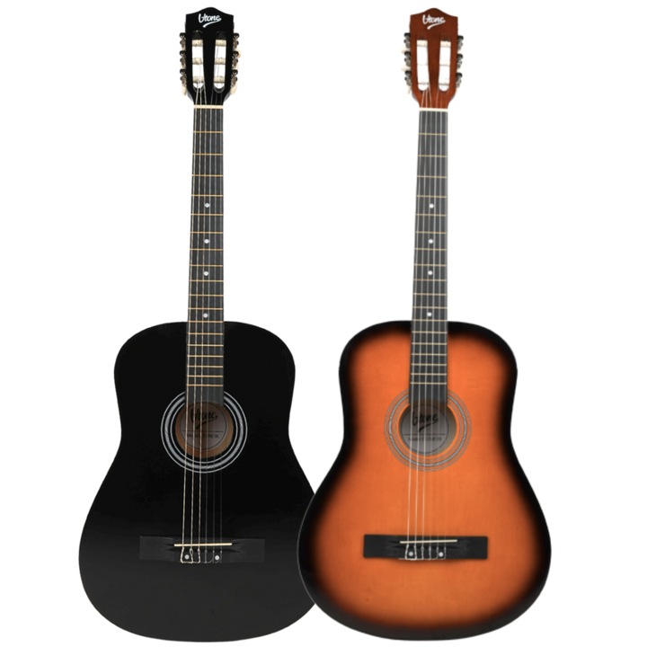 GITARA KLASYCZNA 4/4 DO NAUKI DLA POCZĄTKUJĄCYCH STROIK + KOSTKI + AKORDY