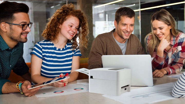 Drukarka etykiet kurierskich, termiczna, bluetooth, USB, + Rolka 100x150