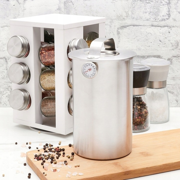 SZYNKOWAR z TERMOMETRE Zestaw Wędliniarski Garnek z SITKIEM 4L Konighoffer