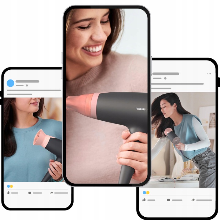 PROFESJONALNA SUSZARKA DO WŁOSÓW PHILIPS Z INNOWACYJNĄ NASADKĄ +GRATIS