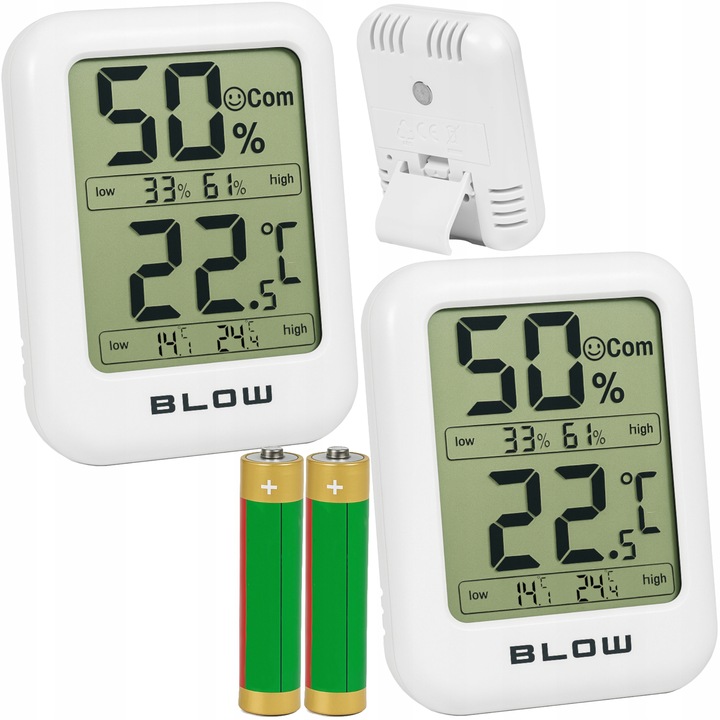 2x TERMOMETR MINI STACJA POGODOWA POGODY HIGROMETR ZESTAW MAGNES