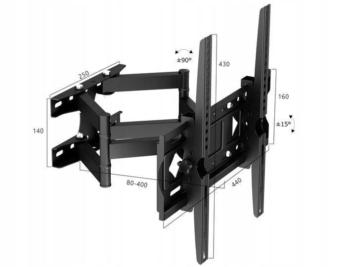 UCHWYT DO TELEWIZORA 26-70 CALI obrotowy EXTRA MOCNY wieszak TV stelaż