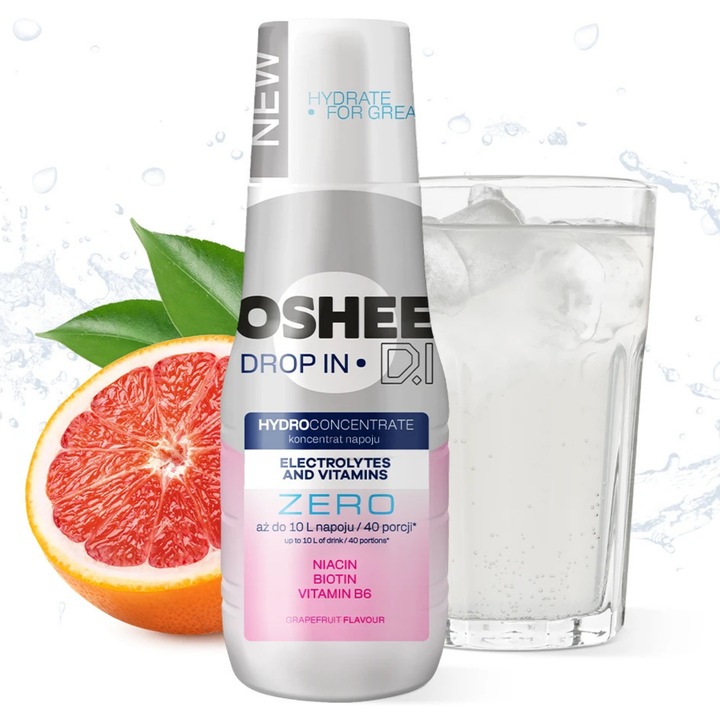 Syropy OSHEE Zestaw: Pomarańcza Cytryna + OSHEE ZERO Grapefruit bez Cukru
