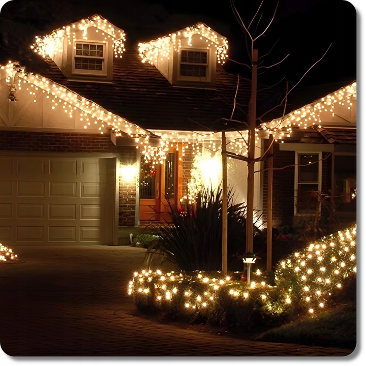 SOPLE FLASH 300 LED ZEWNĘTRZNE BIAŁE CIEPŁE CHOINKOWE lampki z Flashem