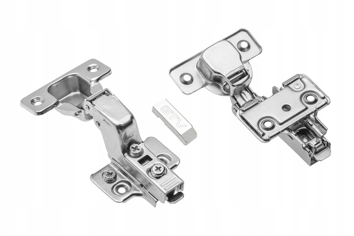 Zawias Meblowy GTV SOLID PLUS wpuszczany, cichy domyk + prowadnik -10