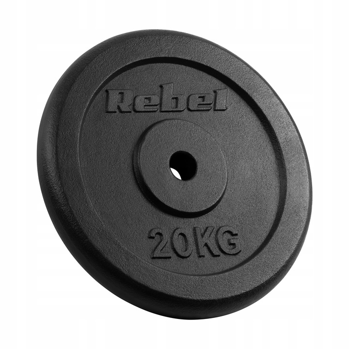 Obciążenie żeliwne 20kg otwór 31mm talerz klasyczny REBEL ACTIVE
