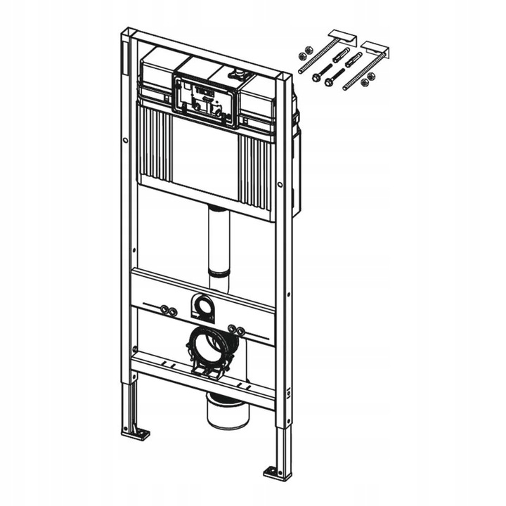 Tece Base stelaż podtynkowy do miski WC wiszącej + wsporniki