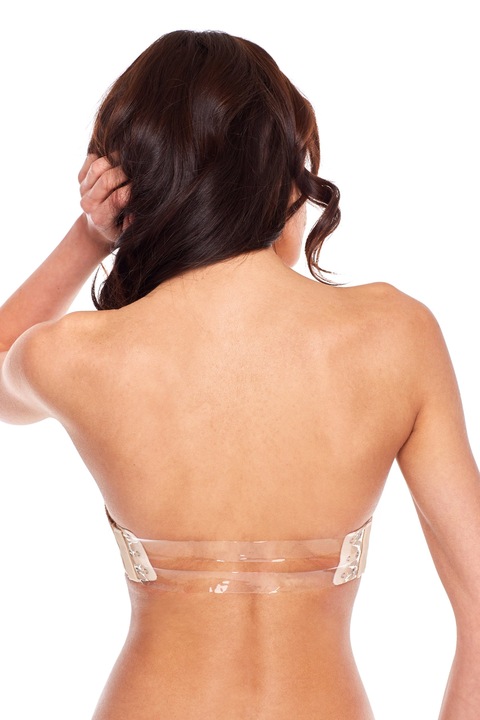 Biustonosz Bardotka silikonowy TYŁ MAX PUSH-UP bezszwowy odkryte plecy