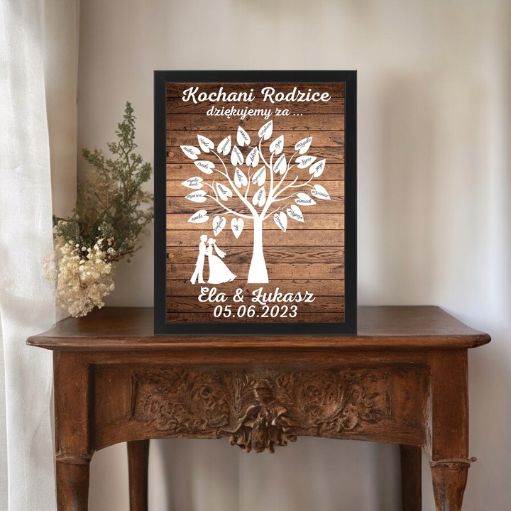 Podziękowania dla rodziców na ślub wesele prezent