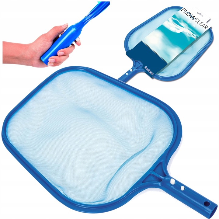 PODBIERAK ZBIERAK SIATKA DO CZYSZCZENIA BASENU JACUZZI SIATKA BASEN + KIJ