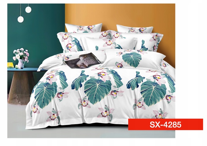 POŚCIEL ANTYALERGICZNA SATYNOWA 220x200 i 2x 70x80 KOMPLET 3 CZĘŚCI WZORY