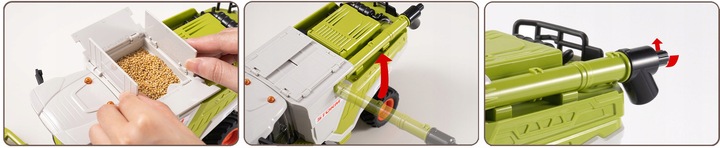 KOMBAJN ZDALNIE STEROWANY 2w1 GENERATOR DYMU + ŚWIATŁA POJEMNIK NA ZBOŻE