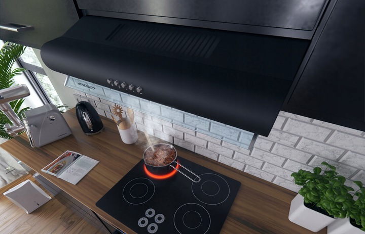 OKAP PODSZAFKOWY KUCHENNY 60cm BERDSEN CZARNY 10A