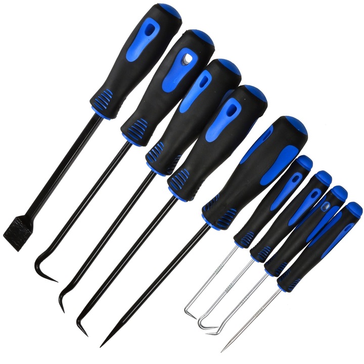 Zestaw grotów-haków i skrobaków 9el.