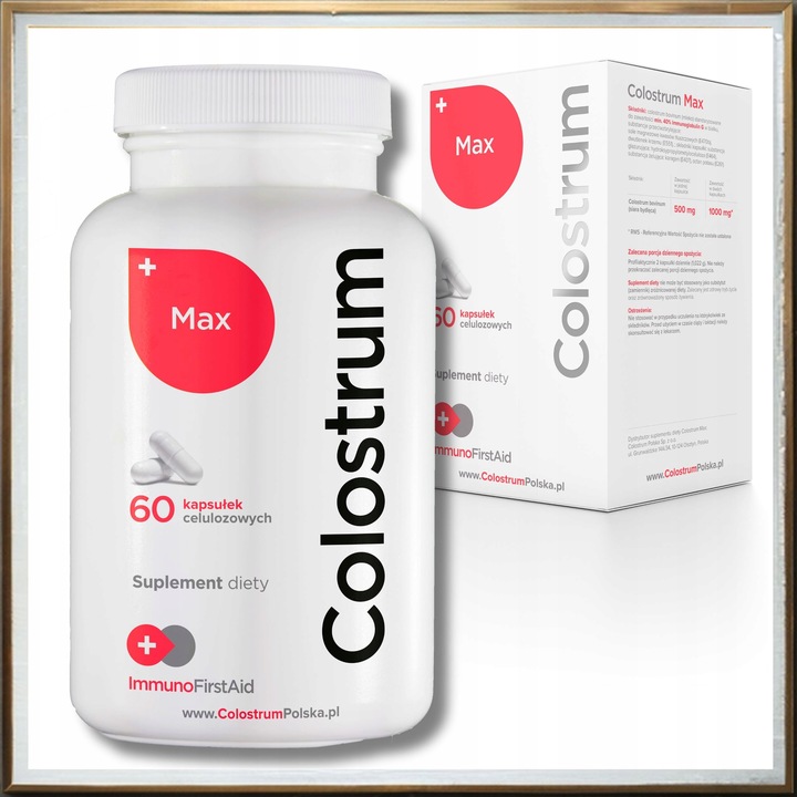 Suplement diety Colostrum JUNIOR plus Colostrum MAX dla dzieci dorosłych