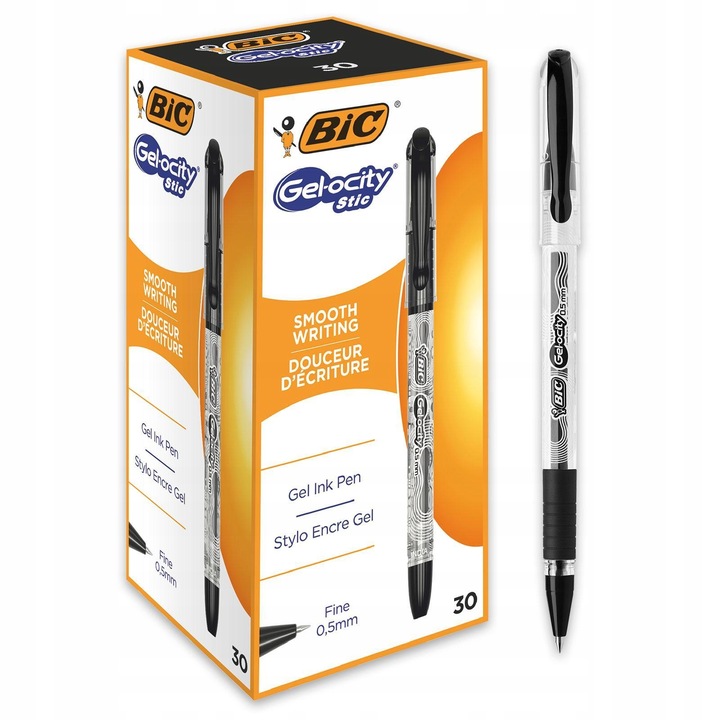 BIC GEL-OCITY STIC Długopis żelowy ze skuwką 0.5mm niebieski 10 SZTUK