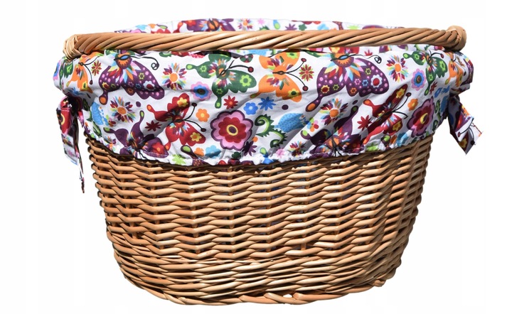 KOSZYK NA ROWER wiklinowy KOSZ + obszycie 16 KOLOR