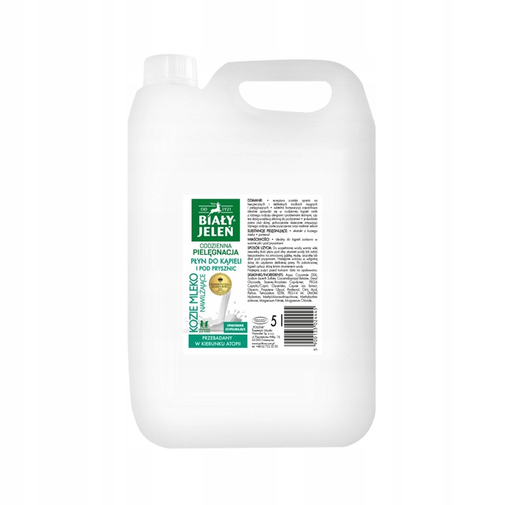Biały Jeleń Płyn do kąpieli Kozie Mleko Zapas 5l