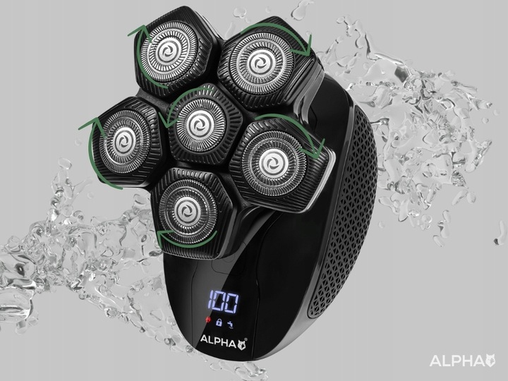 Golarka Męska Alpha 5W1 Maszynka + Trymer do Golenia Brody, Włosów i