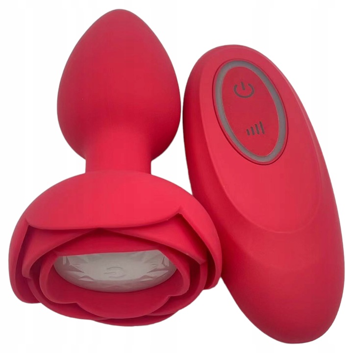 Korek Analny Wibrujący i Świecący z Pilotem 9 Trybów Zdalnie Sterowany