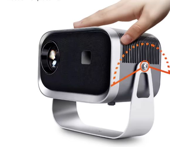 PROJEKTOR PRZENOŚNY RZUTNIK WIFI FULL HD 6000 LM ANDROID TV OBROTOWY