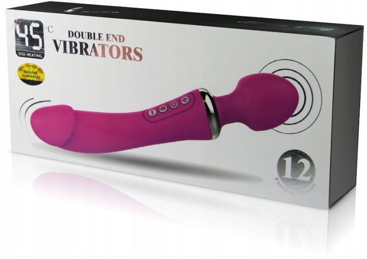 LUKSUSOWY WIBRATOR DAMSKI 2w1 PODGRZEWANY DO 45stC - USB DAWCA ORGAZMÓW