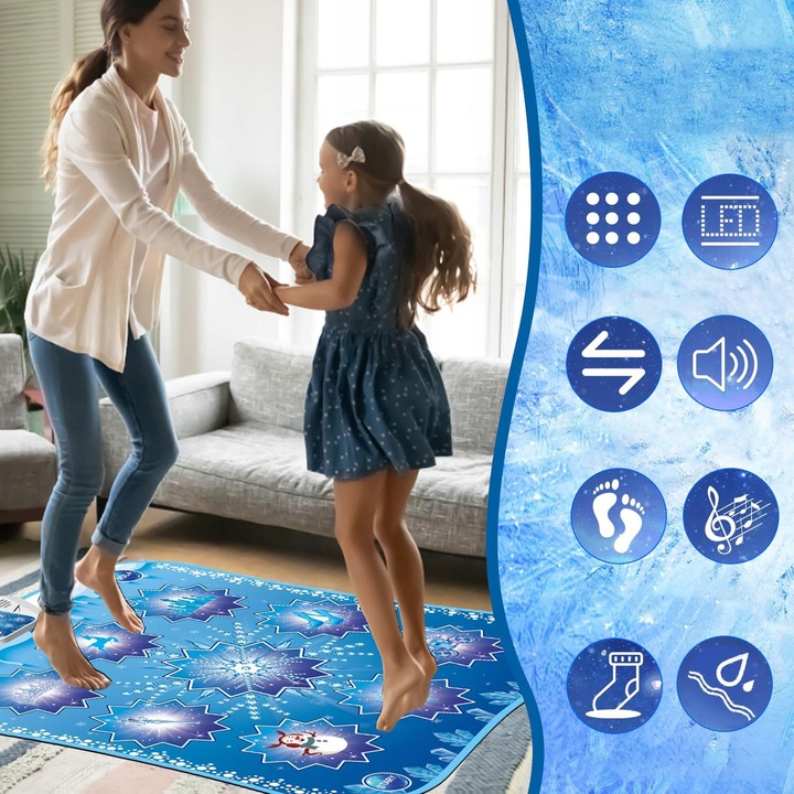 MATA DO TAŃCZENIA MUZYCZNA GRA ZRĘCZNOŚCIOWA KRAINA LODU MUZYKA BLUETOOTH