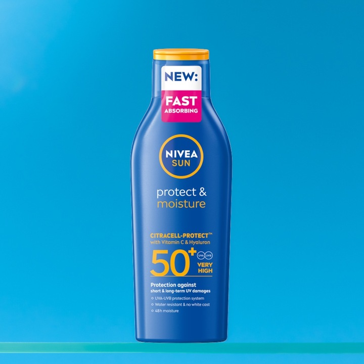 NIVEA SUN Protect & Moisture Nawilżający balsam do opalania SPF 50+, 200 ml