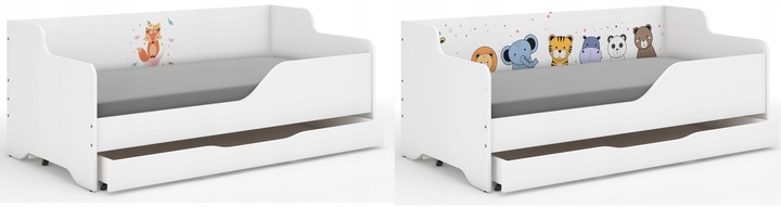 Łóżko dziecięce LILU 160x80 z GRAFIKĄ - Szuflada !