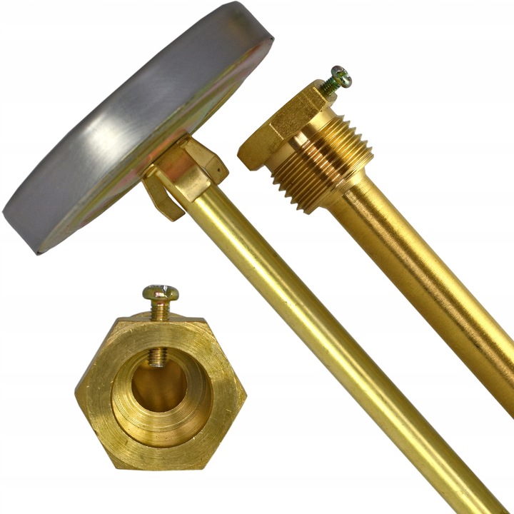 TERMOMETR Bimetaliczny DO WĘDZARNI Z OSŁONĄ 20CM