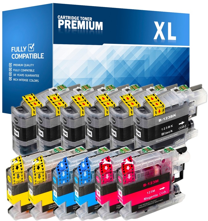 12x TUSZ DO BROTHER DCP-J132W DCP-J152W DCP-J552DW DCP-J4110DW MFC-J6520DW