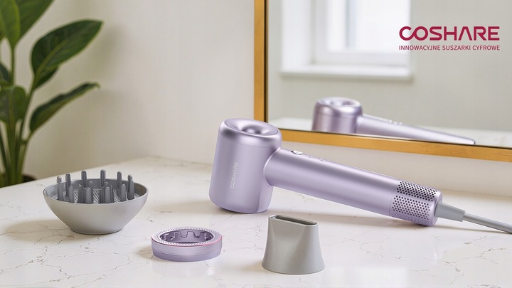 Mocna Suszarka do Włosów COSHARE EssenceRing SuperFlow1 PRO Jonizacja
