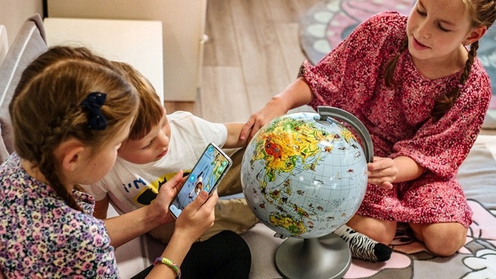 Globus ZOOLOGICZNY 220mm +książka karton APLIKACJA Produkt Polski zwierzęta