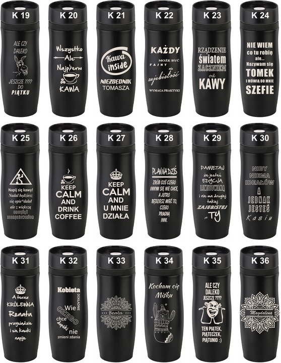 KUBEK TERMICZNY Z GRAWEREM Grawer PREZENT