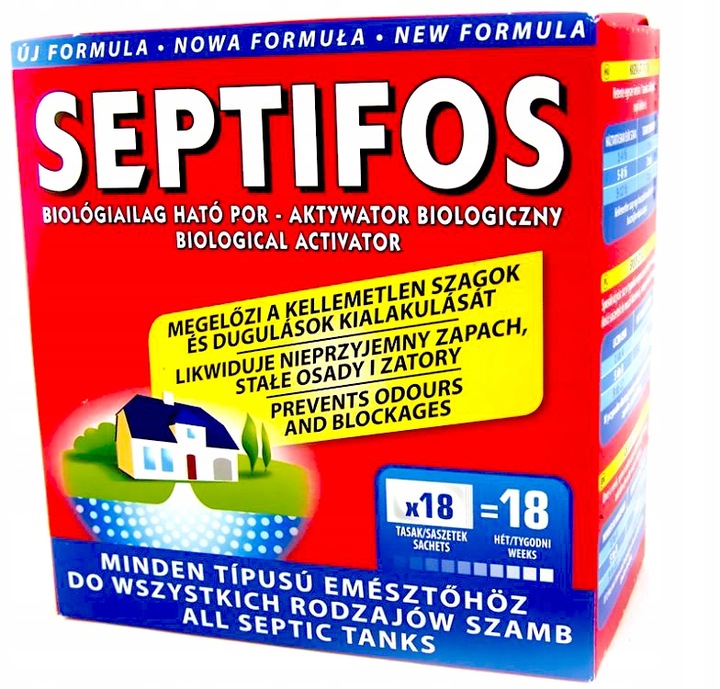 SEPTIFOS 18 BAKTERIE aktywator preparat DO SZAMB I OCZYSZCZALNI