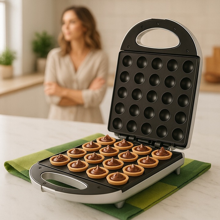 OPIEKACZ DO ORZESZKÓW CIASTEK Forma 24szt Powłoka non-stick 1600W