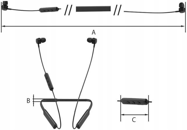 SŁUCHAWKI BEZPRZEWODOWE DOUSZNE BLUETOOTH Z MIKROFONEM MANTA OLYMPIC