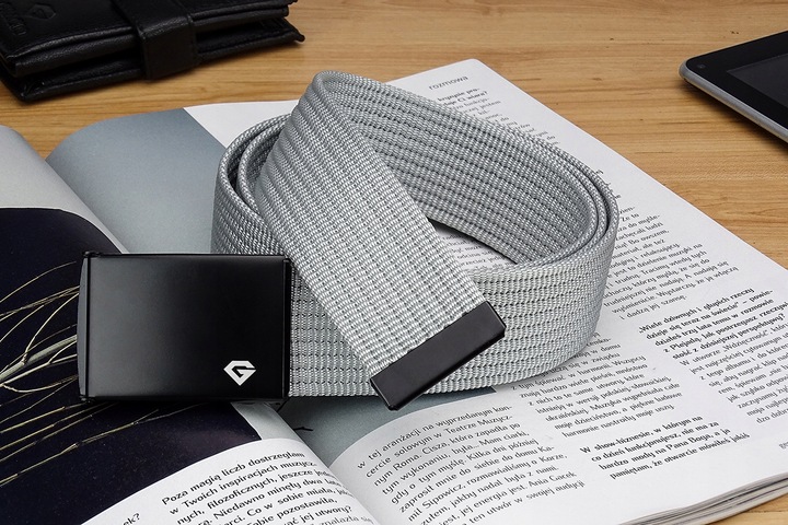 Paski 2x PARCIAK SZEROKI CZARNY+SZARY KLASYCZNE