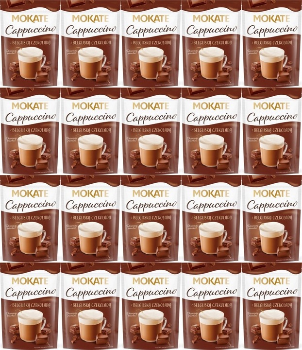 Kawa Cappuccino Belgijska Czekolada Puszysta Pianka Mokate 110g x20