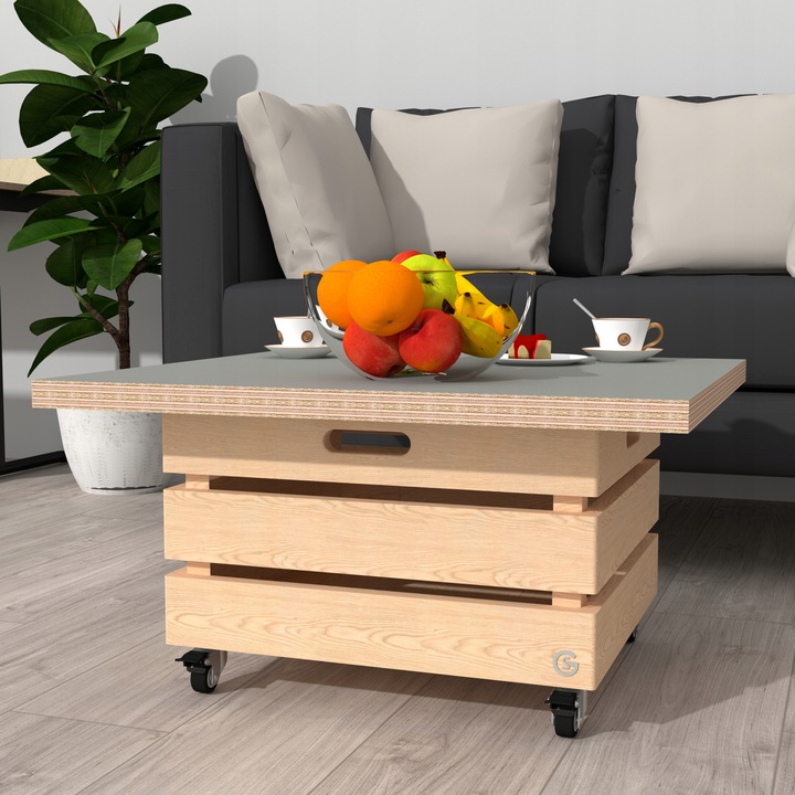 Kółko meblowe obrotowe, czarne, hamulec - zestaw