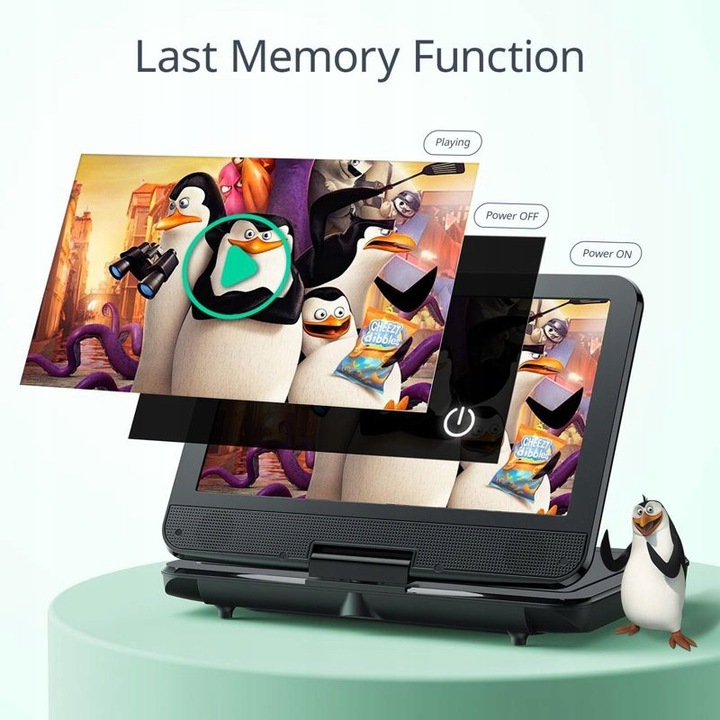 DVD Przenośne 10,1 LCD YOTON YD105 USB SD PILOT Obrotowy Ekran