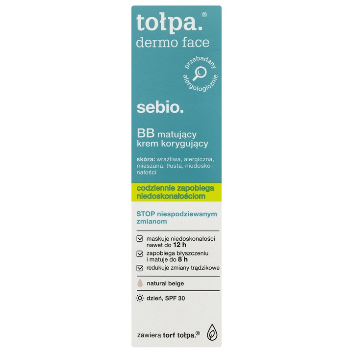TOŁPA BB matujący krem korygujący SPF30 Sebio 40ml