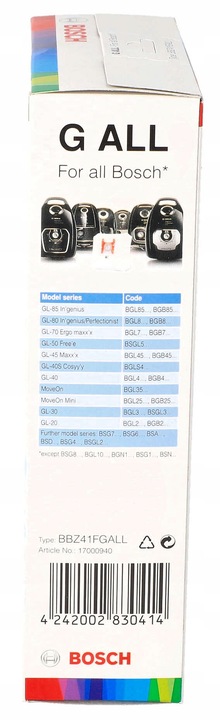 ZESTAW 12szt WORKI SYNTETYCZNE Bosch G ALL BBZ41FGALL za 17003048