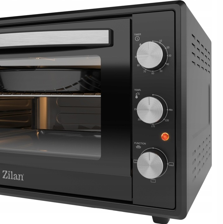 PIEKARNIK ELEKTRYCZNY MINI GRILL TIMER CZARNY XXL 2000W 65L