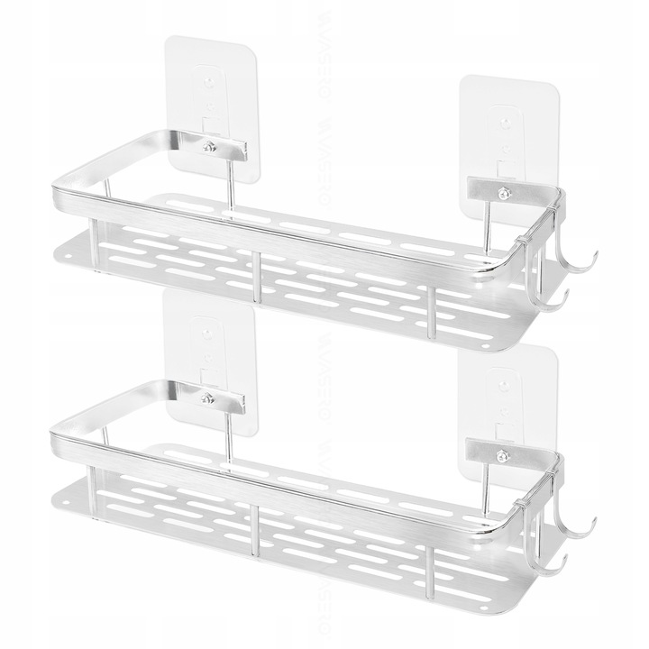 2x PÓŁKA POD PRYSZNIC wisząca samoprzylepna ścienna do łazienki prysznic