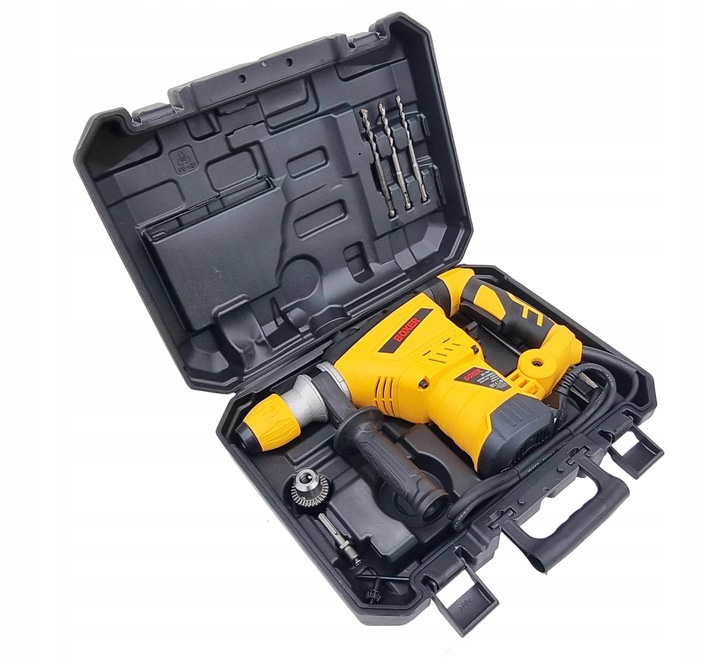 MŁOT UDAROWY MŁOTOWIERTARKA UDAR SDS+ ZESTAW 3350w 6J + DŁUTA WIERTŁA